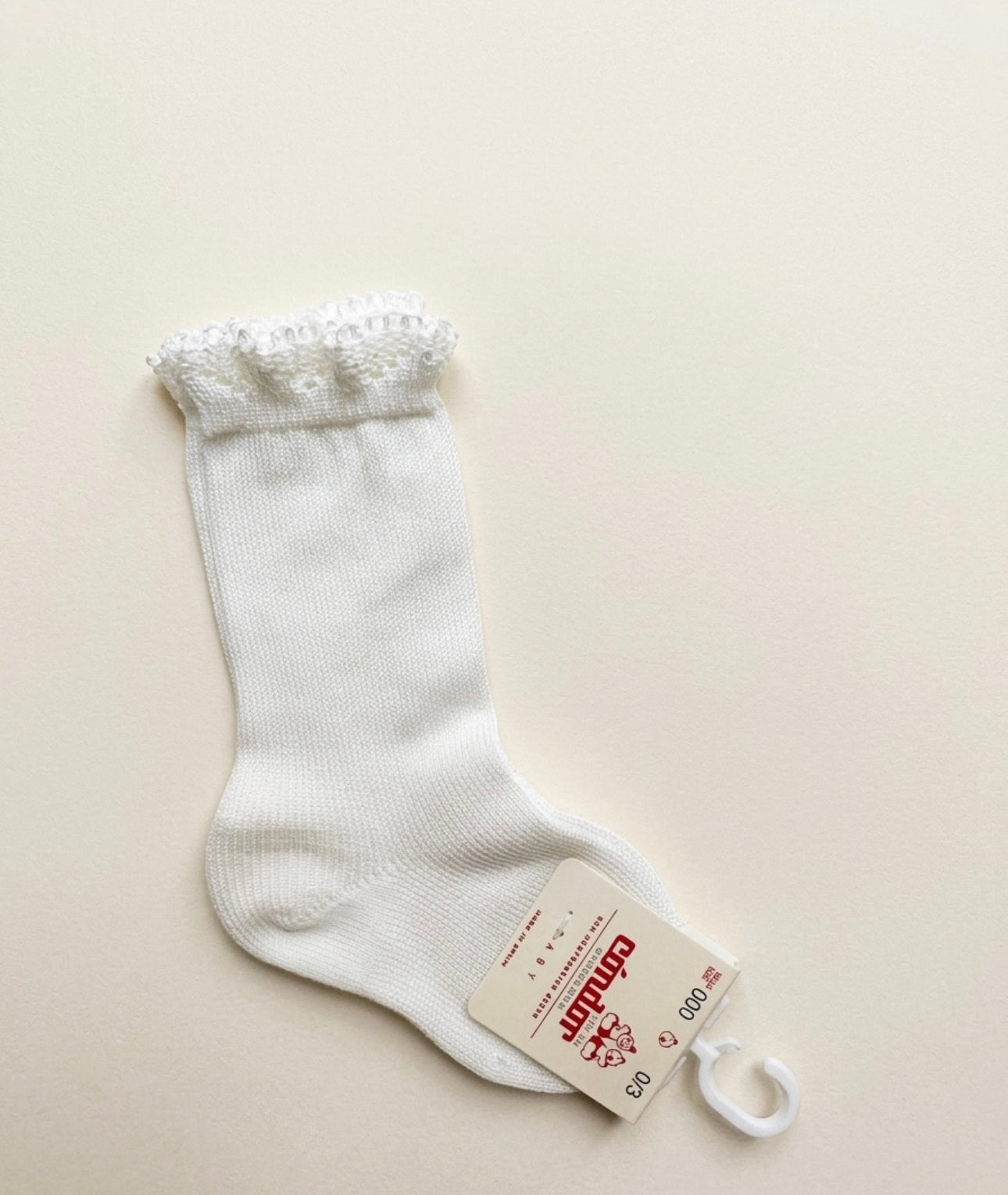 Calcetines altos Bolillo Cóndor - Beige