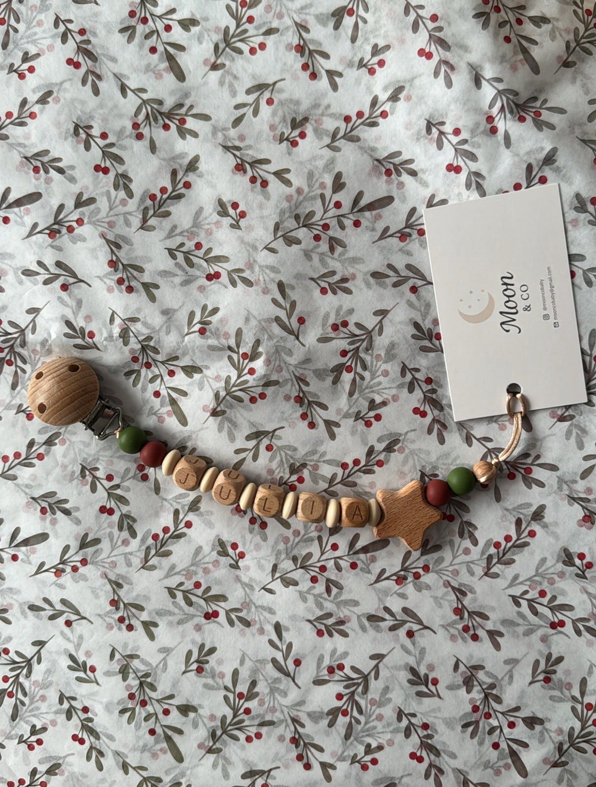 Chupetero Star personalizado · Colección Navidad