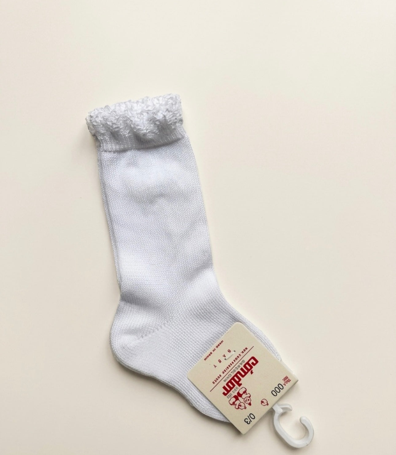 Calcetines altos Bolillo Cóndor - Blanco